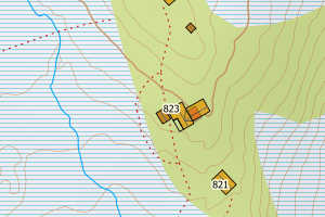 Kartbilde fra WMS-tjeneste av avviket