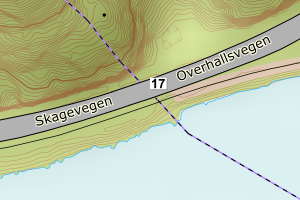 Kartbilde fra WMS-tjeneste av avviket