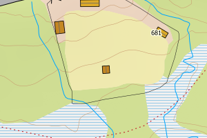Kartbilde fra WMS-tjeneste av avviket
