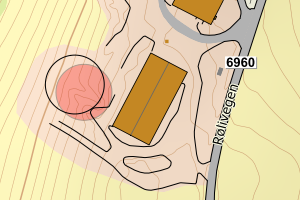 Kartbilde fra WMS-tjeneste av avviket