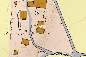 Kartbilde fra WMS-tjeneste av avviket