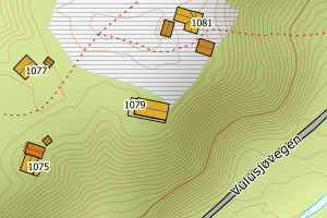 Kartbilde fra WMS-tjeneste av avviket