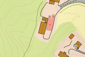 Kartbilde fra WMS-tjeneste av avviket
