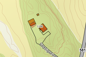 Kartbilde fra WMS-tjeneste av avviket