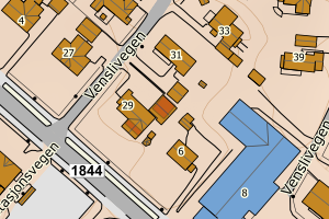 Kartbilde fra WMS-tjeneste av avviket