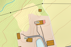Kartbilde fra WMS-tjeneste av avviket