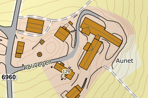 Kartbilde fra WMS-tjeneste av avviket
