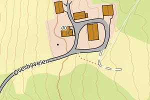 Kartbilde fra WMS-tjeneste av avviket