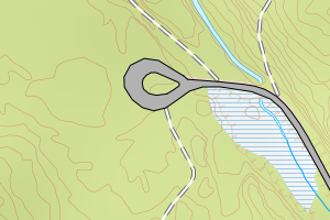 Kartbilde fra WMS-tjeneste av avviket