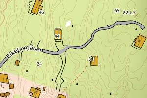Kartbilde fra WMS-tjeneste av avviket
