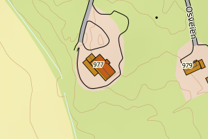 Kartbilde fra WMS-tjeneste av avviket
