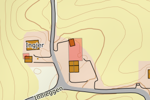Kartbilde fra WMS-tjeneste av avviket