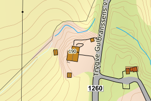Kartbilde fra WMS-tjeneste av avviket