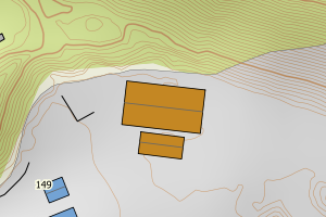 Kartbilde fra WMS-tjeneste av avviket