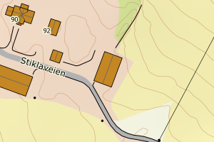 Kartbilde fra WMS-tjeneste av avviket