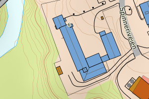 Kartbilde fra WMS-tjeneste av avviket