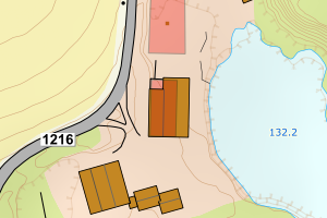 Kartbilde fra WMS-tjeneste av avviket