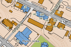 Kartbilde fra WMS-tjeneste av avviket