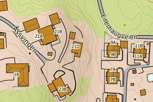 Kartbilde fra WMS-tjeneste av avviket