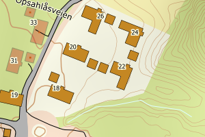 Kartbilde fra WMS-tjeneste av avviket