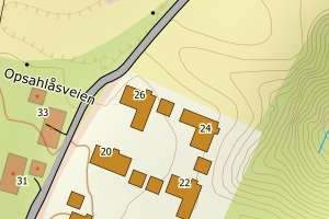 Kartbilde fra WMS-tjeneste av avviket