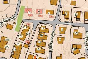 Kartbilde fra WMS-tjeneste av avviket