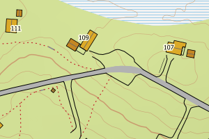 Kartbilde fra WMS-tjeneste av avviket