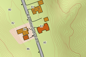 Kartbilde fra WMS-tjeneste av avviket
