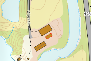 Kartbilde fra WMS-tjeneste av avviket