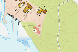 Kartbilde fra WMS-tjeneste av avviket
