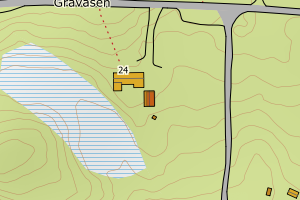 Kartbilde fra WMS-tjeneste av avviket