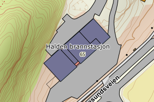 Kartbilde fra WMS-tjeneste av avviket