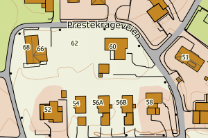 Kartbilde fra WMS-tjeneste av avviket