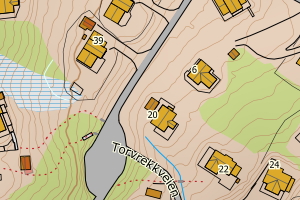 Kartbilde fra WMS-tjeneste av avviket