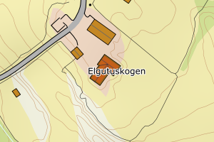 Kartbilde fra WMS-tjeneste av avviket