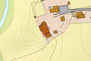 Kartbilde fra WMS-tjeneste av avviket