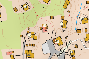 Kartbilde fra WMS-tjeneste av avviket