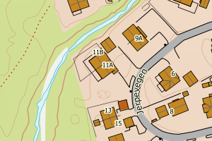 Kartbilde fra WMS-tjeneste av avviket