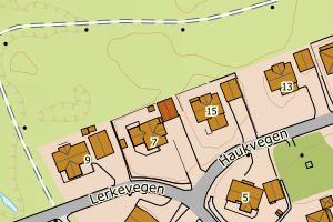 Kartbilde fra WMS-tjeneste av avviket