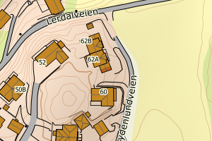 Kartbilde fra WMS-tjeneste av avviket