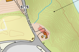 Kartbilde fra WMS-tjeneste av avviket