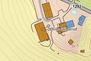 Kartbilde fra WMS-tjeneste av avviket