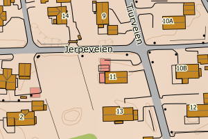 Kartbilde fra WMS-tjeneste av avviket