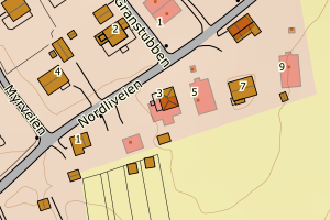 Kartbilde fra WMS-tjeneste av avviket