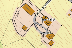 Kartbilde fra WMS-tjeneste av avviket