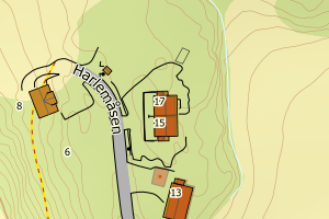 Kartbilde fra WMS-tjeneste av avviket