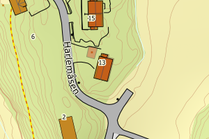 Kartbilde fra WMS-tjeneste av avviket