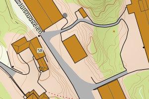 Kartbilde fra WMS-tjeneste av avviket