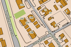 Kartbilde fra WMS-tjeneste av avviket