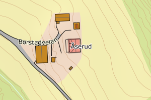 Kartbilde fra WMS-tjeneste av avviket